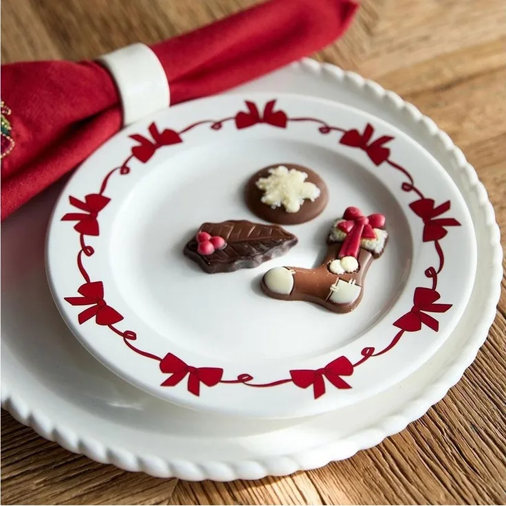 Rivièra Maison Frühstücksteller Teller Blissful Bow Schleife Porzellan (20,5cm)