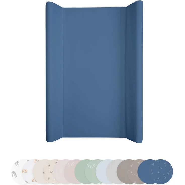 Ehrenkind® Abwaschbare Wickelauflage mit Keil - Hygienisch, Sicher und Vielseitig in Jeansblau | Wickelauflage 50x70 | Wickelunterlage | Wickeltischauflage abwaschbar