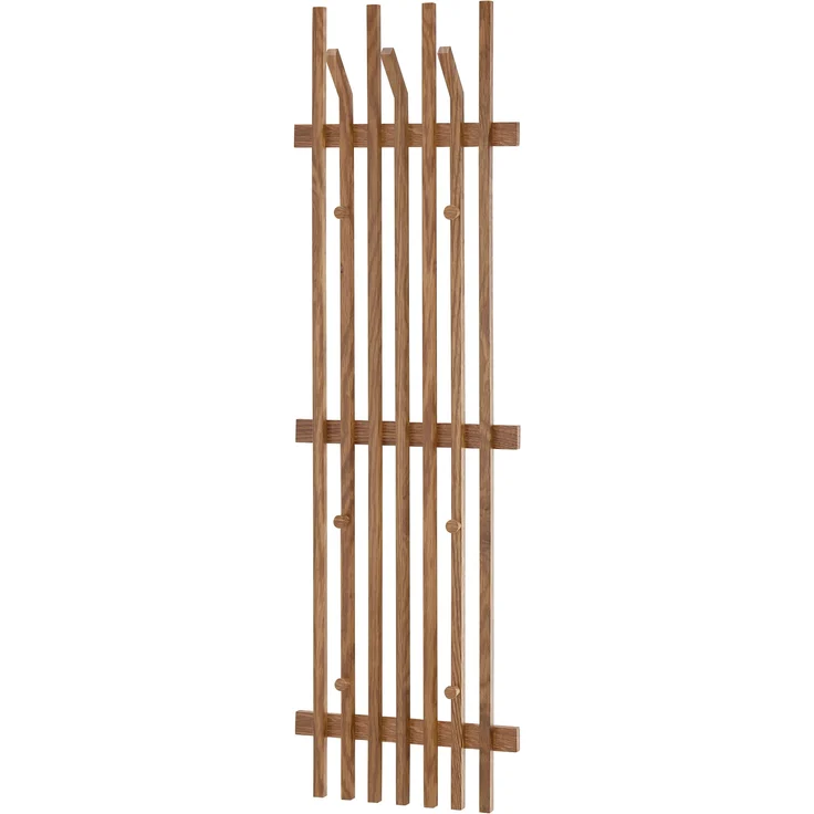 BANTRY Garderobenpaneel - 1 Leiste Höhe 120 cm / Eiche natur geölt / ohne Ablage – Bild 29