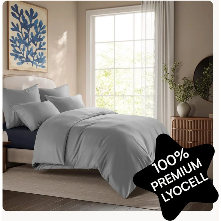 Seralino Bettwäsche Set in Gr. 135x200, 155x220, 200x200 cm, 100% Lyocell (Tencel), Besonders weich & atmungsaktiv – aus natürlichen Eukalyptusfasern – Bild 1