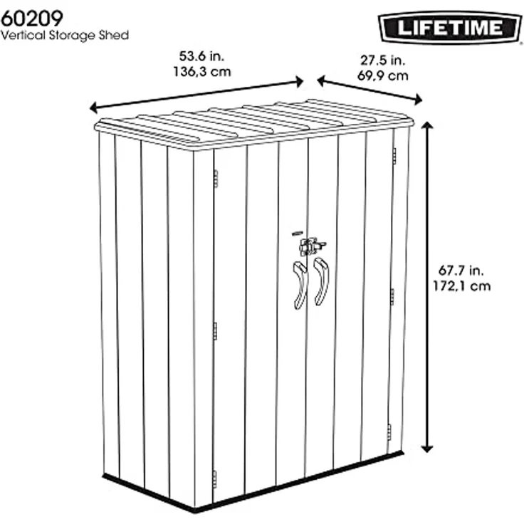 Lifetime Kunststoff Geräteschrank XL | Dunkelgrau – Bild 7