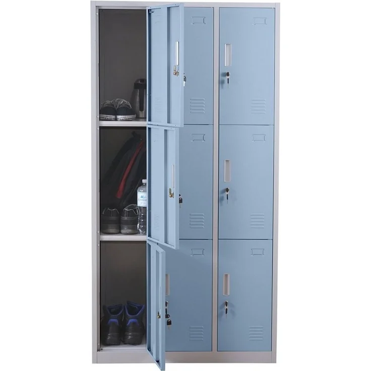 MCW Mehrzweckschrank Preston T829-9 Metallschrank, Drehriegelschloss inkl. 2 Schlüssel, Lüftungsschlitze, Etikettenhalter – Bild 2