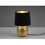 TRIO Leuchten 'Sophia' Schreibtischlampe mit Keramikfuß & Samtschirm, ohne Leuchtmittel, E14, Ø16x26cm