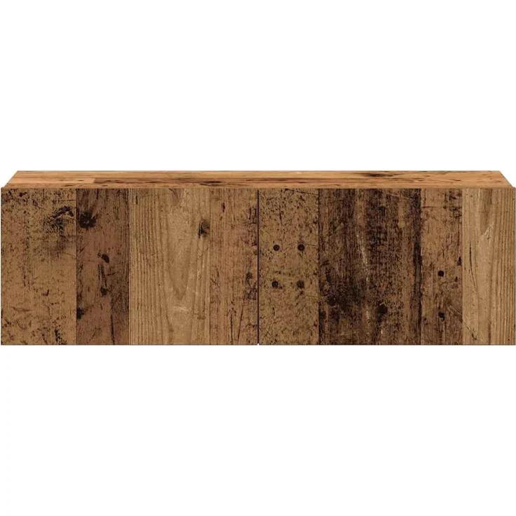 vidaXL 4-tlg. TV-Schrank-Set Wandmontage Altholz-Optik Holzwerkstoff 3329017 – Bild 4