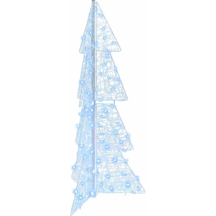 vidaXL Weihnachtsbaum Kaltweiß 120 cm Acryl 100 LEDs 42019203 – Bild 2