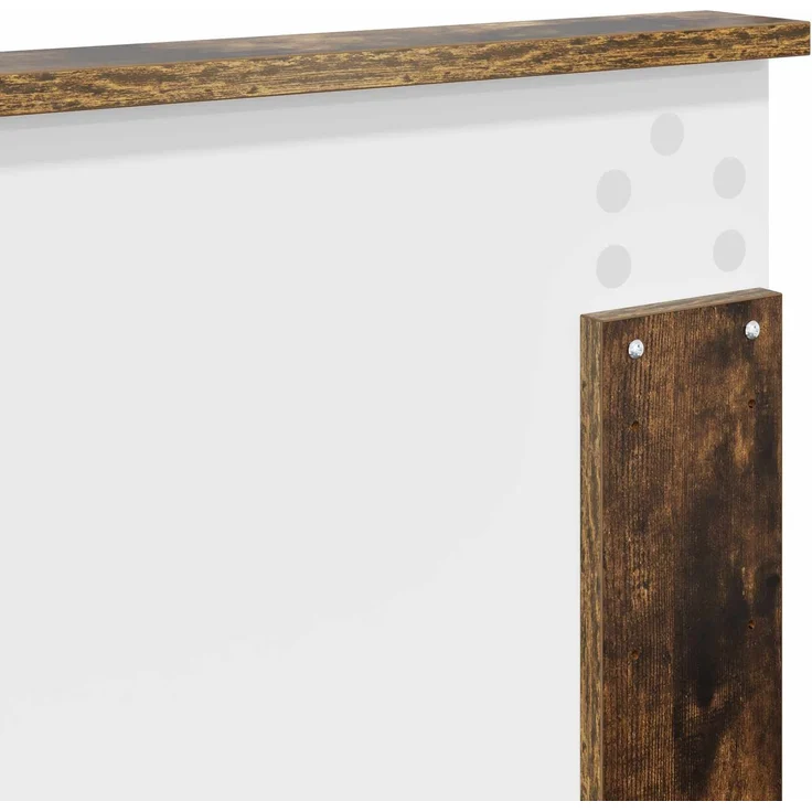 vidaXL Bettrahmen Geräucherte Eiche 160 x 200 cm Massives Kiefernholz 3410577 – Bild 10
