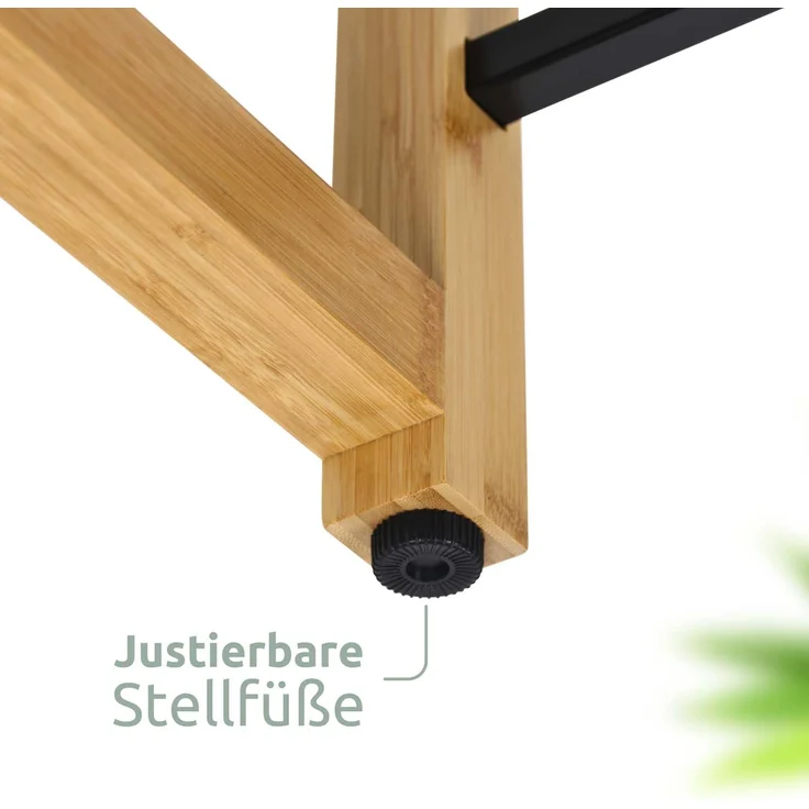 Getränkekistenregal inkl. Ablage - Bambus / Schwarz - 8 Kisten – Bild 4