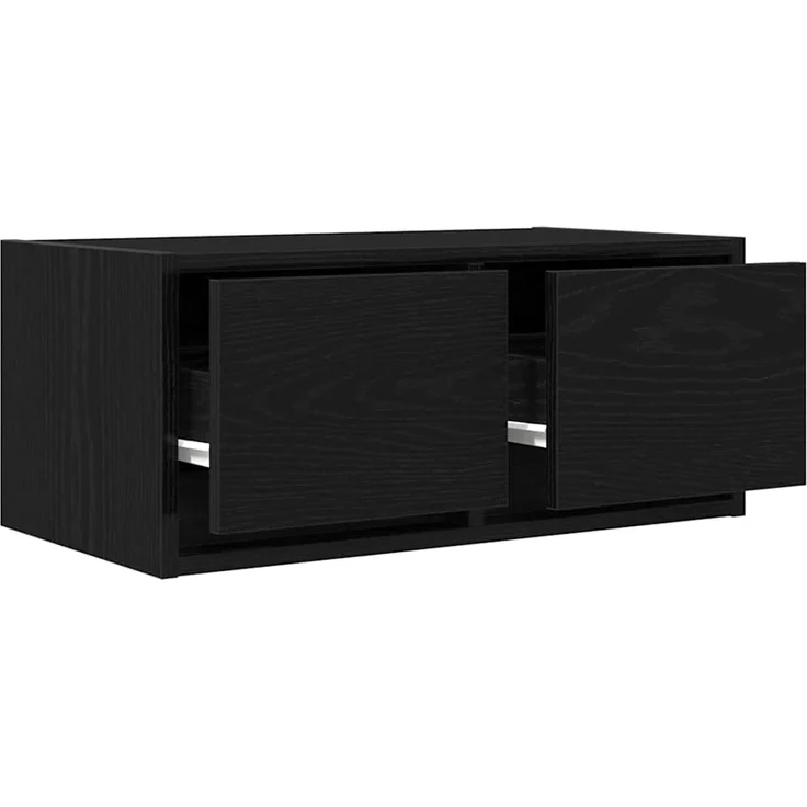 2 pcs TV-Schrank, Lowboard TV Schwarz Eichen-Optik 60x31x25,5 cm – Bild 4