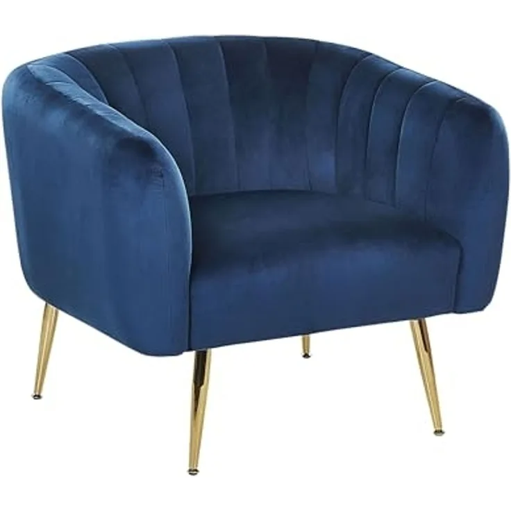 Sessel Samtstoff blau LACONIA