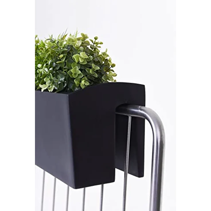 VIVANNO Balkonkasten Fiberglas BALKONA CLASSIC Kasten - Anthrazit Matt (1 St), 60x19x21,50 cm – Bild 5