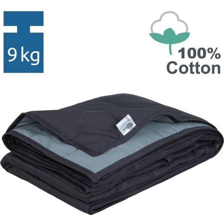 yourGEAR Gewichtsdecke yourGEAR Como 9kg Therapiedecke Gewichtsdecke 100% Baumwolle 135x200cm – Bild 4