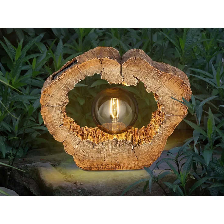 Solarleuchte Garten Baumstamm Solarlampe Außen Außenleuchte Solar 36516