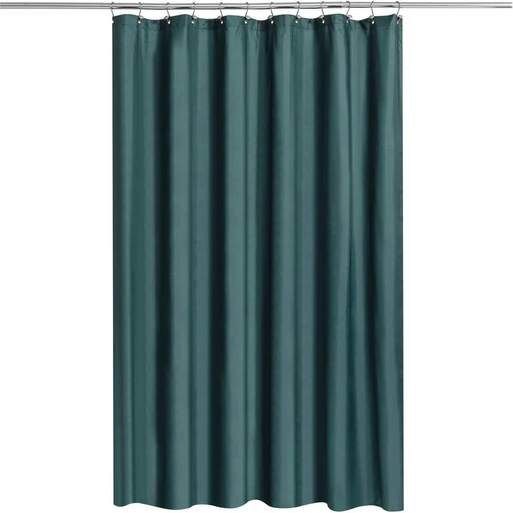 N&Y Home Duschvorhang oder Einlage aus Stoff mit Magneten, Hotelqualität, maschinenwaschbar, wasserabweisend, Blaugrün, 183x183 cm