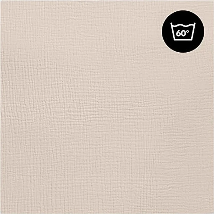 Hauck Baby Spannbettlaken 60x120 cm für Reisebettmatratzen, Baby Matratzenbezug Baumwolle Musselin, 60° C Maschinenwäsche, Babybettlaken mit Gummizug (Beige) – Bild 6