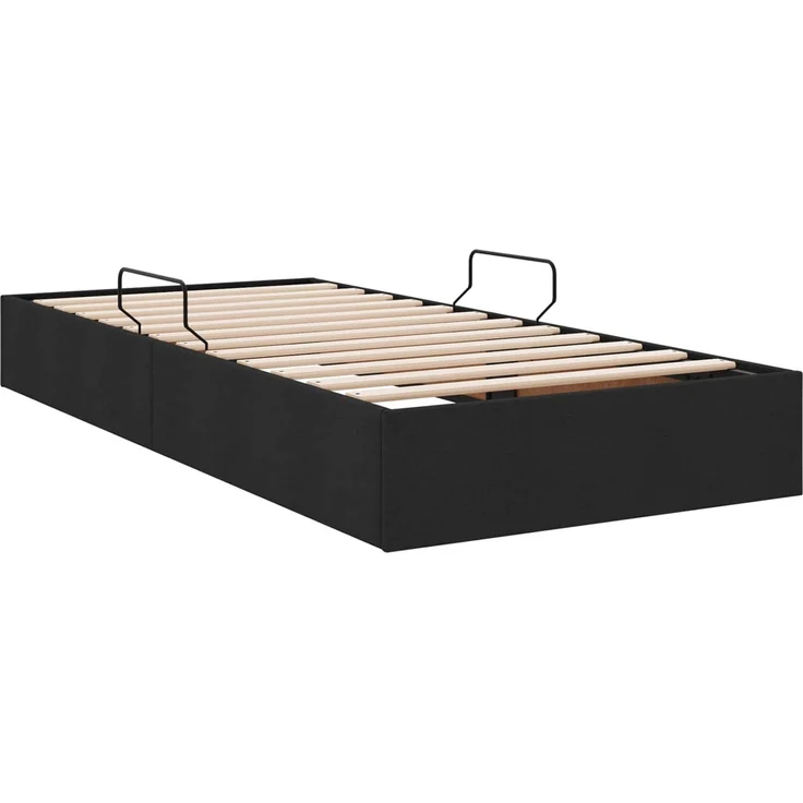 vidaXL Ottoman Bettgestell mit Speicher Schwarz 90 x 200 cm Stoff 3442798 – Bild 5