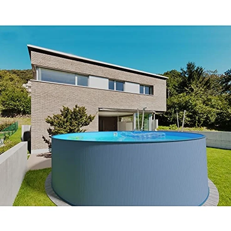 SUMMER FUN Rundpool Stahlwandpool rund Größe wählbar, 120cm tief, Stah (Einzelbecken, 1-tlg), verzinkte Stahlwand – Bild 3