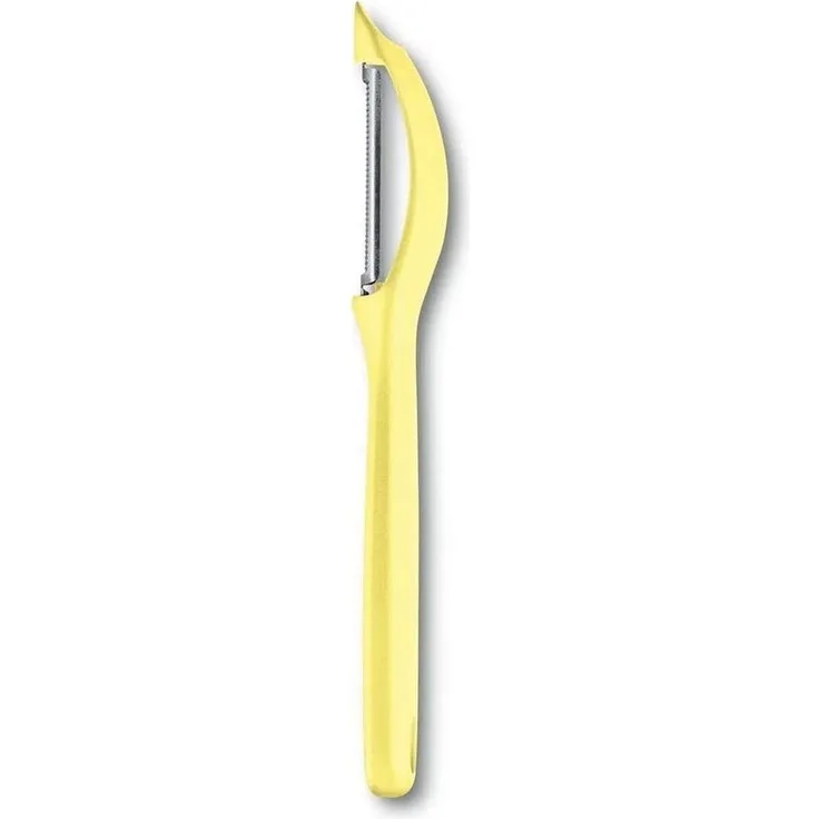 Victorinox | Swiss Classic Universalschäler | Pendelklinge & Zackenschliff | Hellgelb | ideal für Obst und Gemüse