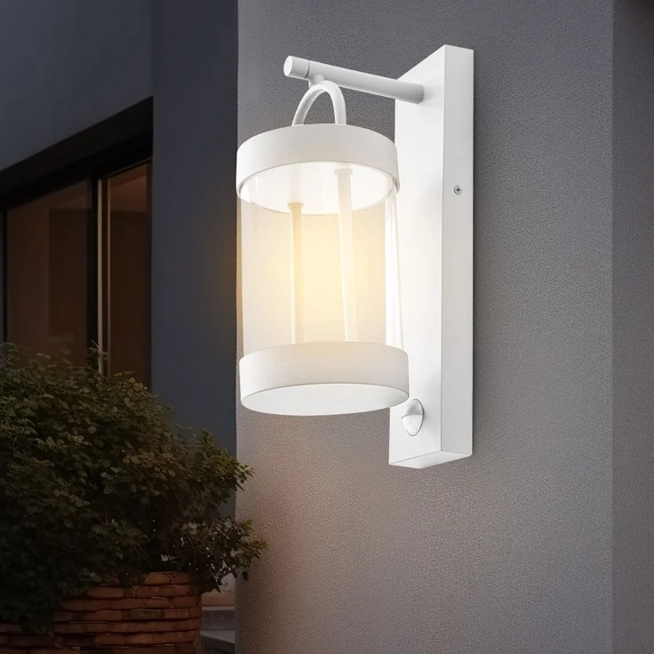 LED Außenwandlampe, Laterne, weiß – Bild 3