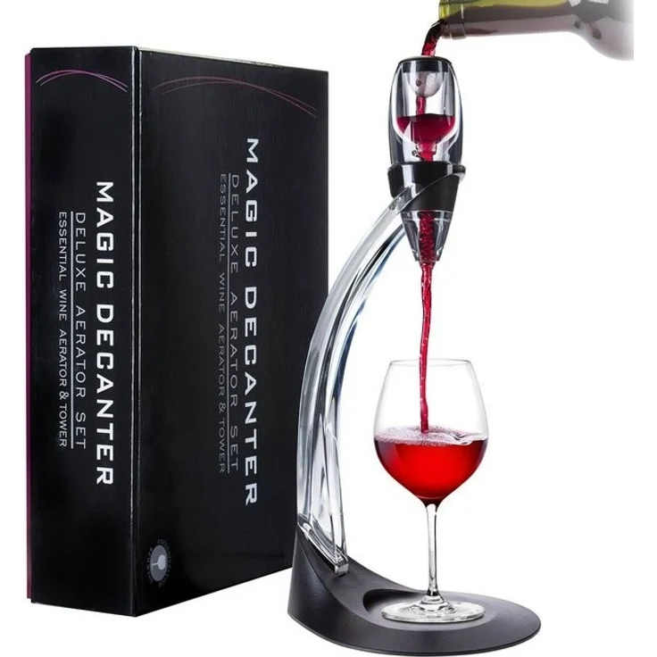 Dimono Dekanter Magic Wein Dekanter – Luxus Weindekanter mit Belüfter & Ausgiesser, (Luxus, Wein-Dekanter), Ausgießer – Bild 4