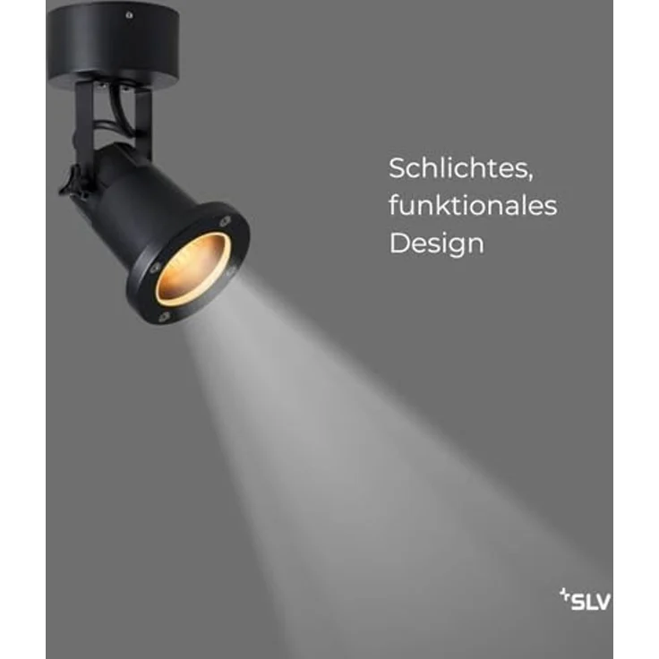 SLV Leuchte 1002867 NAUTILUS WL QPAR51 Outdoor Wandaufbauleuchte schwarz – Bild 2