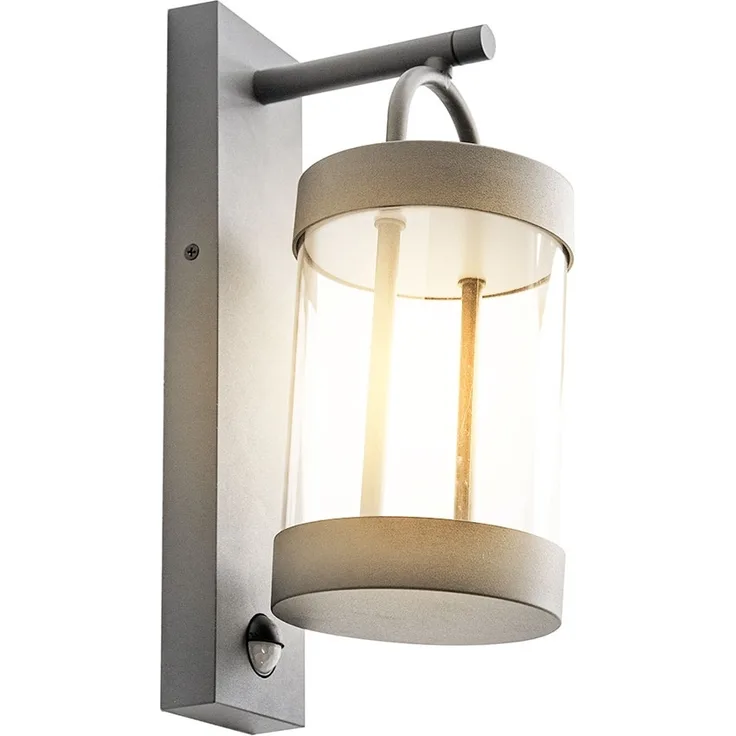 LED Außenwandlampe, Laterne, anthrazit, H 33 cm
