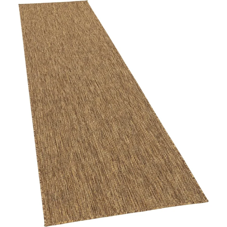 Paco Home Outdoor Teppich Wetterfest Wohnzimmer Balkon Küchenteppich Flachgewebe Sisaloptik Meliert Einfarbig, Grösse:80x250 cm, Farbe:Coffee – Bild 6