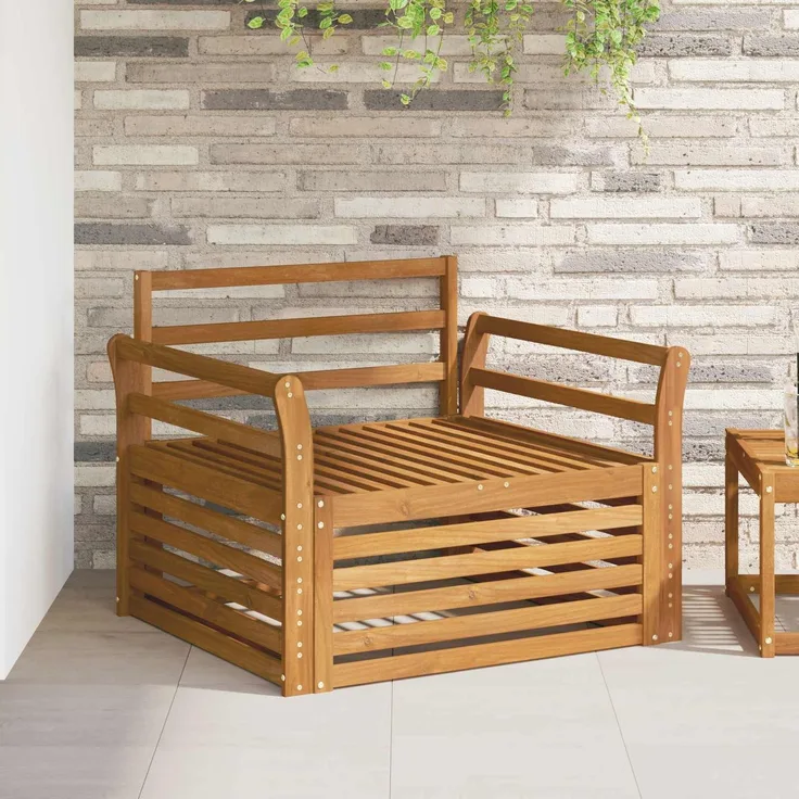 vidaXL 2 stk. Outdoor-Sofa Natur 3436394