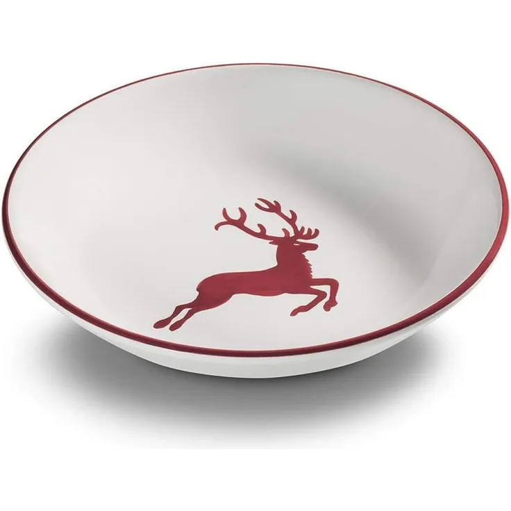 Gmundner Keramik Suppenteller Cup (Ø 20cm) Roter Hirsch