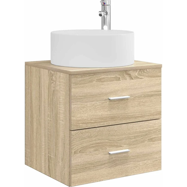 vidaXL Badezimmerschrank-Set 3 stk. Sonoma-Eiche 129 x 44,5 x 80 cm 3405957 – Bild 4