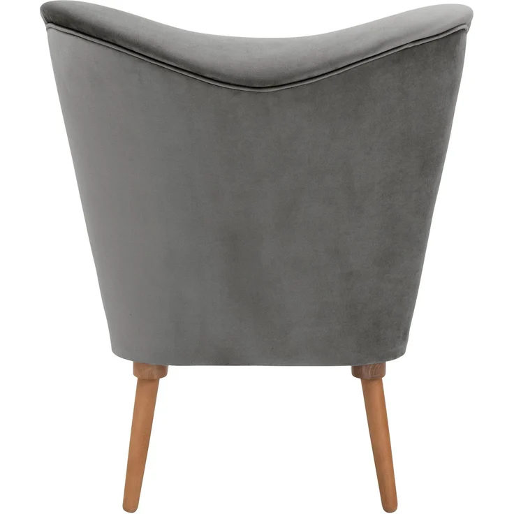 Cocktailsessel Kayra Samtvelours grau – Bild 4