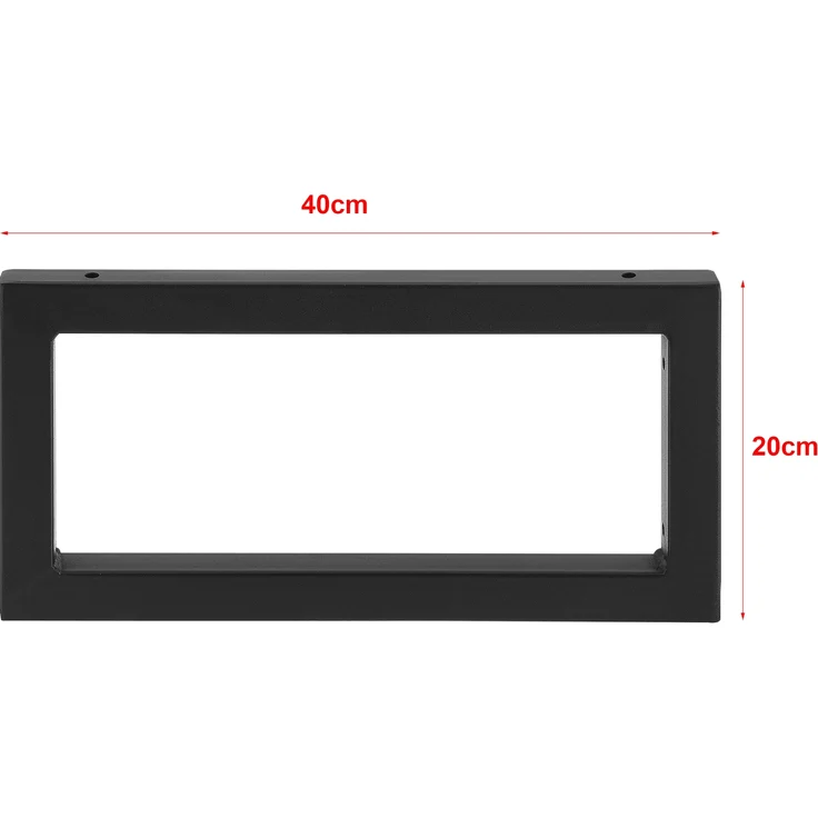 Gestell 2er-Set 40x20cm Schwarz versch. Größen en. casa – Bild 4