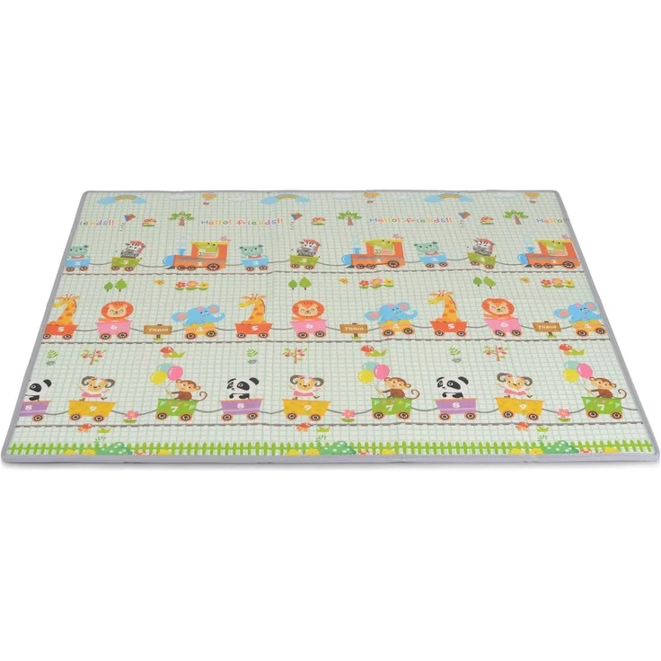 Moni Spielmatte XXL Jungle faltbar, 200 x 180 cm, Thermomatte, wasserdicht bunt – Bild 2