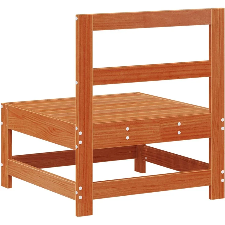 vidaXL Garten Mittelssofa Massives Kiefernholz Wachsbraun 865496 – Bild 6