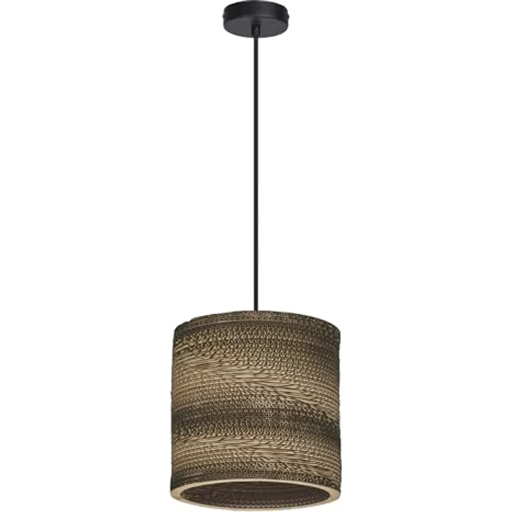 LEDVANCE Hängeleuchte Cylinder, 1-flammig, braun aus Wellpappe mit E27-Fassung – Bild 5