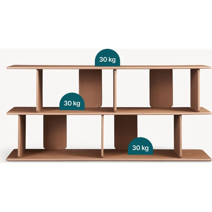 Standregal Gäljami 160x35x74 cm Walnussoptik [en. casa] – Bild 5