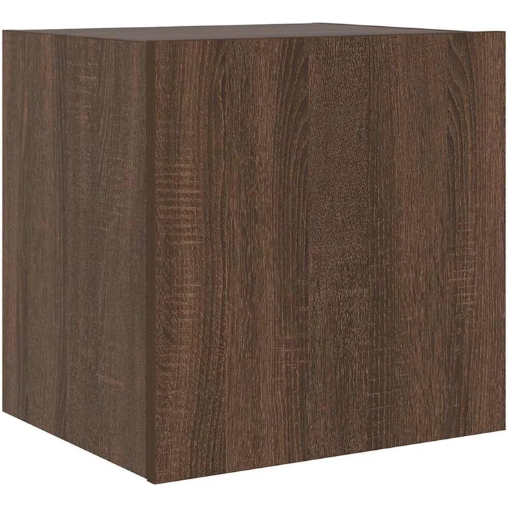 TV-Wandschrank, Fernsehschrank mit LED-Leuchten Braun Eichen-Optik 40,5x35x40cm – Bild 3