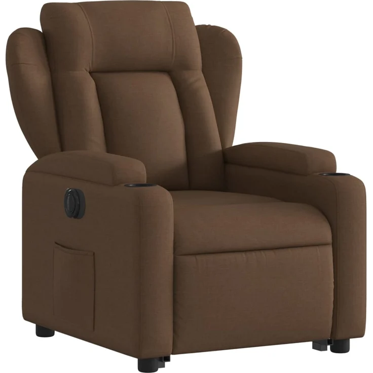 vidaXL Relaxsessel mit Aufstehhilfe Elektrisch Braun Stoff 3204510 – Bild 3