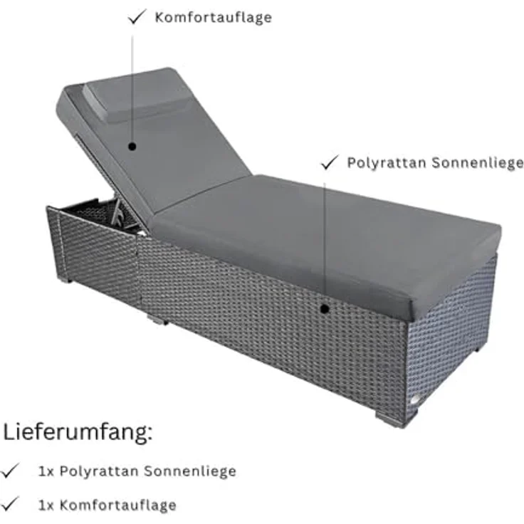 RS Trade Gartenliege Sonnenliege Verona High – Bild 7