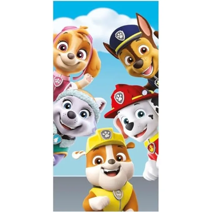 PAW PATROL Badetuch weiches Handtuch Paw Patrol Größe: 70x140 cm 100% Baumwolle, Baumwolle (1-St)