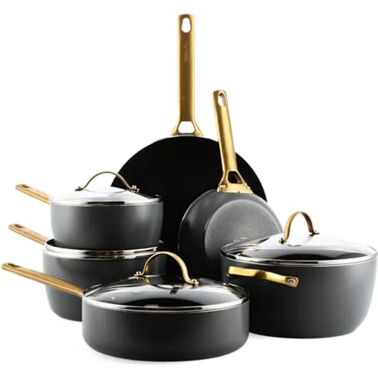 GreenPan Padova Reserve 6 Tlg Topf&Pfannenset Schwarz – Bild 2