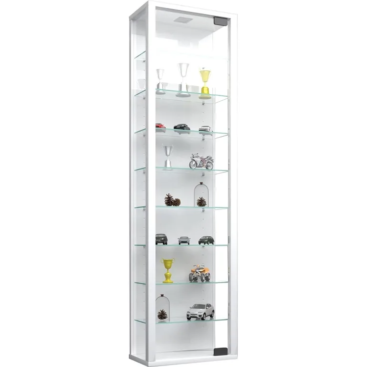 VCM Wandvitrine Stano 911774 Weiß H. 115 x B. 33 x T. 18 cm