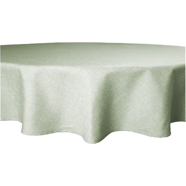 Haus und Deko Tischdecke Tischdecke rund 180 cm Ø beschichtet Leinenoptik wasserabweisend Lotus (1-tlg)