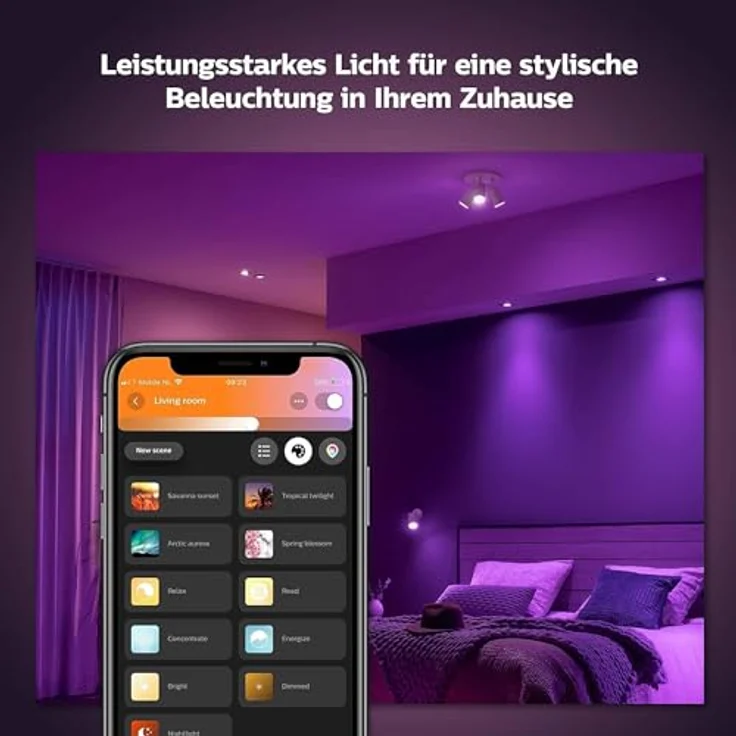 Philips Hue White & Color Ambiance Centura eckige Einbauspots 1er Pack (1.050 lm), dimmbare Deckenlampen mit 16 Mio. Farben, smarte Lichtsteuerung über Sprache und App, aluminium, neue Generation – Bild 4