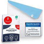 Blumtal® Inkontinenzunterlage waschbar 75x90 cm - Betteinlage für Babys - OEKO-TEX zertifizierte Inkontinenz Bettunterlage für Babys - Bettunterlage wasserdicht - Inkontinenzauflage 75x90 cm - 2er Set