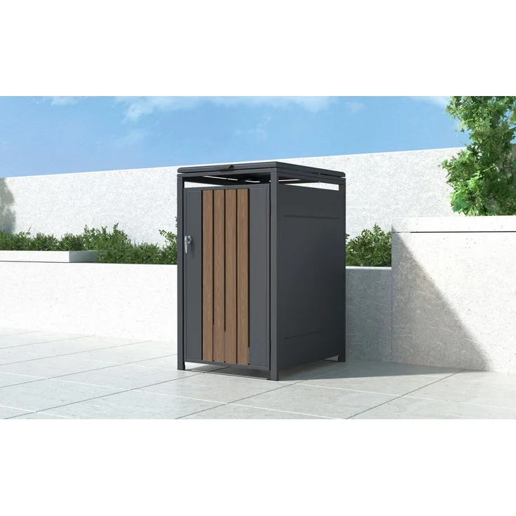 KONIFERA Mülltonnenbox Bilbao, abschließbar & pulverbeschichtet, BxTxH: 68 x 80 x 117 cm – Bild 3