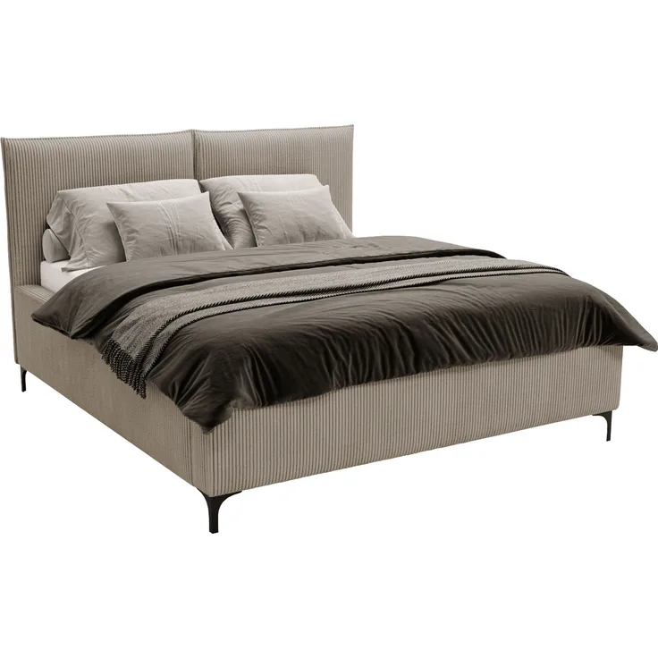 Polsterbett Leon Cord (Farbe: Poso 02, Größe: 140x200 cm)