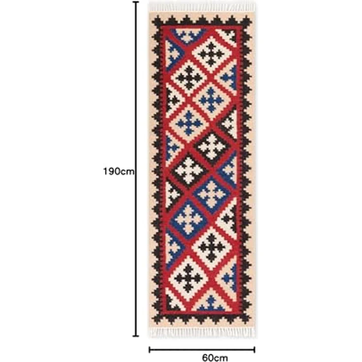 HANSE Home Teppich Kelim Rami, rechteckig, Höhe: 3 mm, Wolle, Baumwolle, Natur, Handgewebt, orientalisch, Boho, traditionell – Bild 3