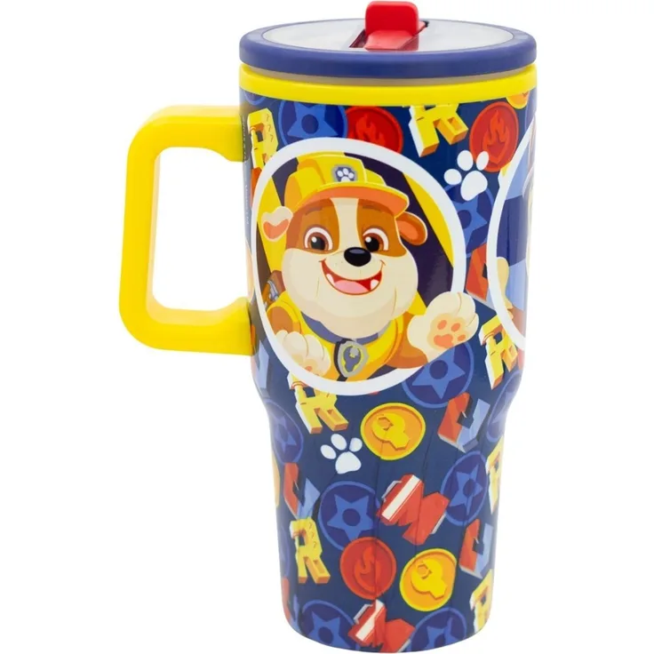 Paw Patrol Thermobecher 640 ml Edelstahl doppelwandiger Trinkbecher mit Trinkhalm