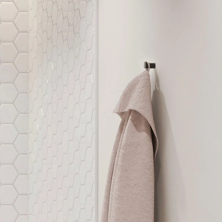 hansgrohe Handtuchhaken AddStoris, Badezimmer, (Handtuchhaken, Befestigungsmaterial, Montageanleitung), kratzfest und rostfrei – Bild 2