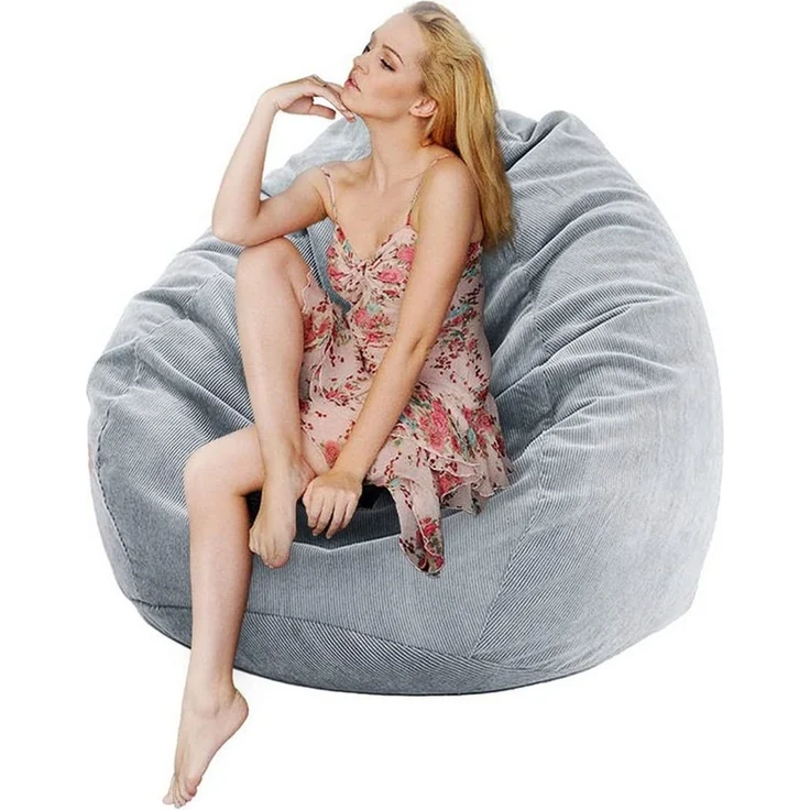 Diwzbyn Sitzsack Sitzsackstuhl für Kinder und Erwachsene, nur Bezug (Keine Füllung), für Sofa-Stofftiere – Bild 2